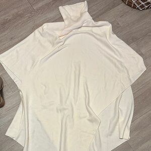 Lou & Grey Cream Turtleneck Poncho